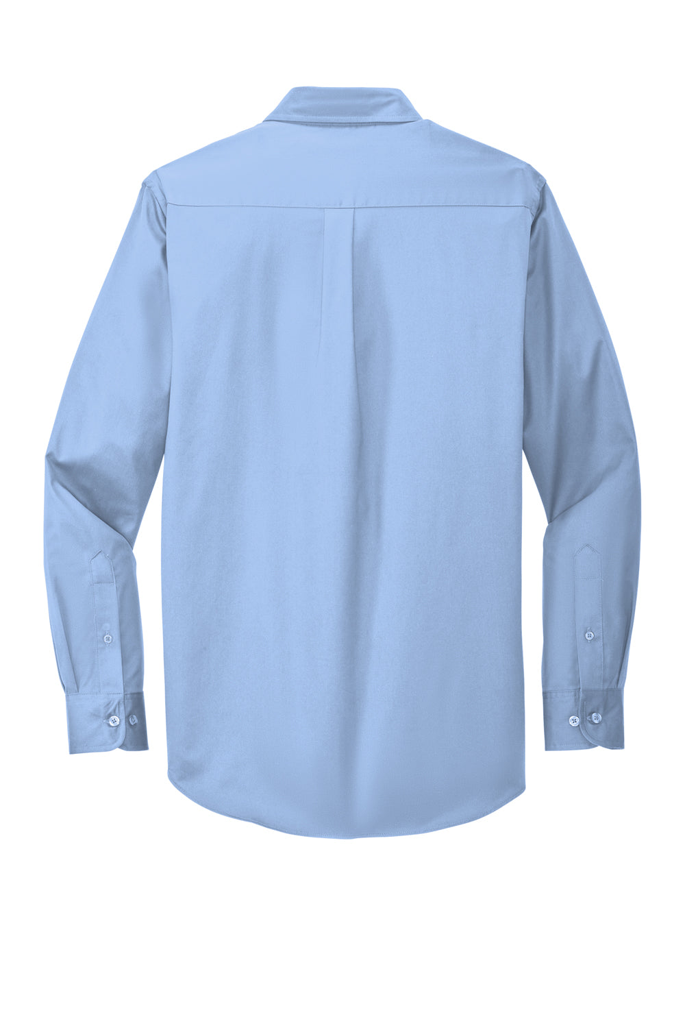 Port Authority Mens Easy Care Wrinkle Resistant Long Sleeve Button Down  Shirt w/ Pocket - Light Blue