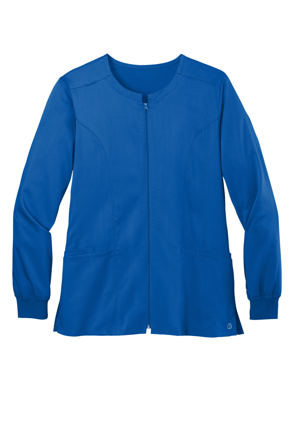 Wonderwink WW4088 Premiere Flex Full Zip Scrub Jacket Royal Blue Flat Front