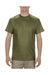Alstyle AL1901 Mens Short Sleeve Crewneck T-Shirt Military Green Front