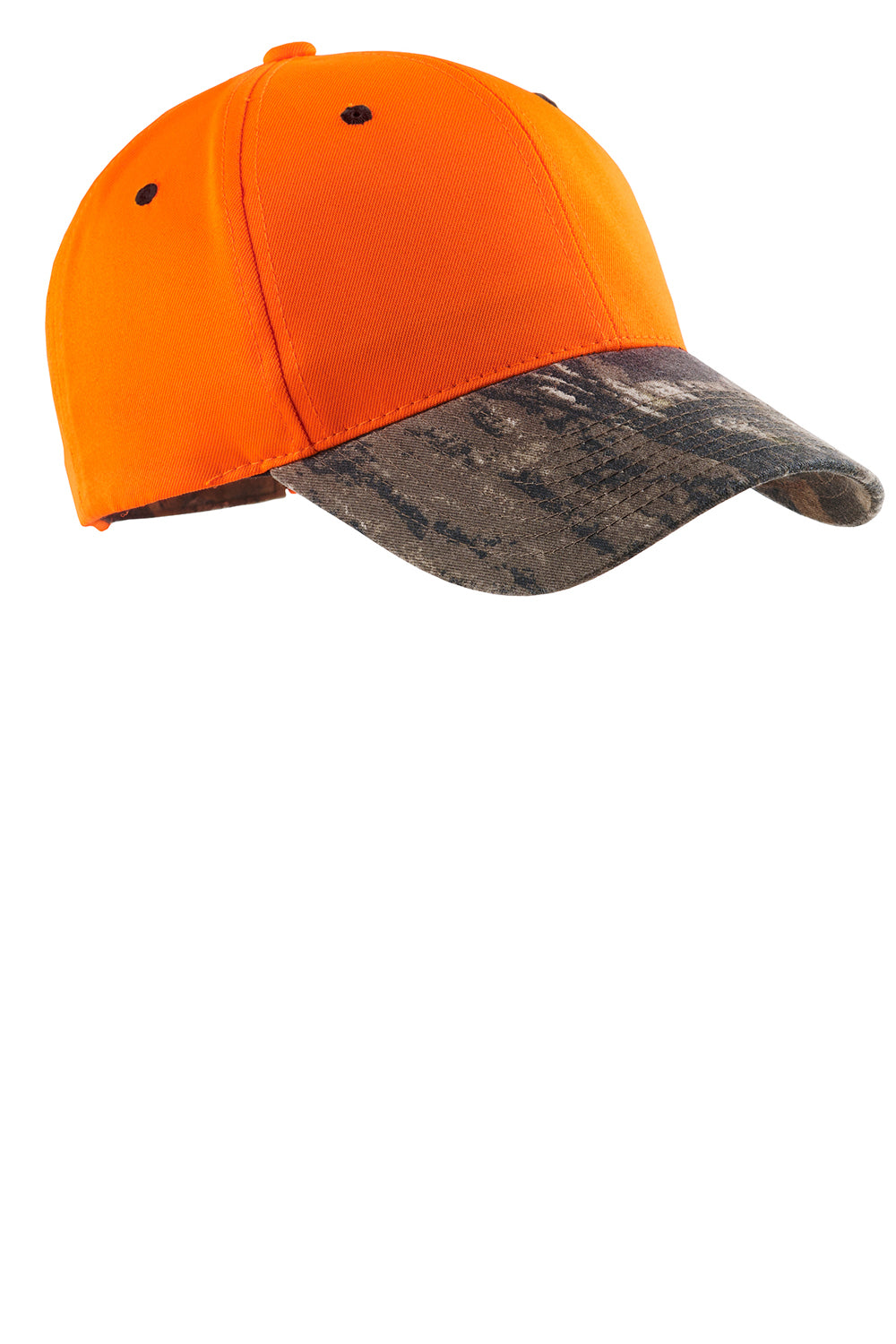 Port Authority Mens Adjustable Hat - Orange Blaze/Mossy Oak Camo