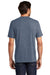 District DM130 Mens Perfect Tri Short Sleeve Crewneck T-Shirt Navy Blue Frost Back