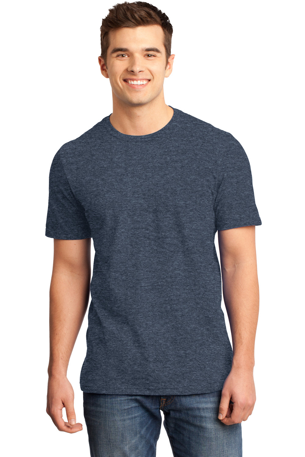 District DT6000 Mens Heather Navy Blue Very Important Short Sleeve