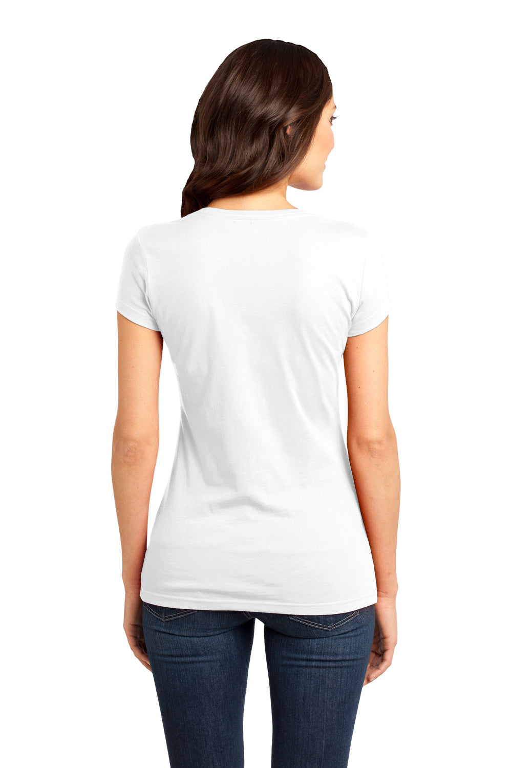 District DT6001 Womens Very Important Short Sleeve Crewneck T-Shirt White Back
