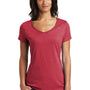 District Womens Very Important Short Sleeve V-Neck T-Shirt - Heather Red - Closeout