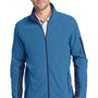 Port Authority Mens Summit Full Zip Fleece Jacket - Regal Blue/Dress Navy Blue - Closeout