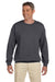 Hanes F260 Mens Ultimate Cotton PrintPro XP Crewneck Sweatshirt Heather Charcoal Grey Front