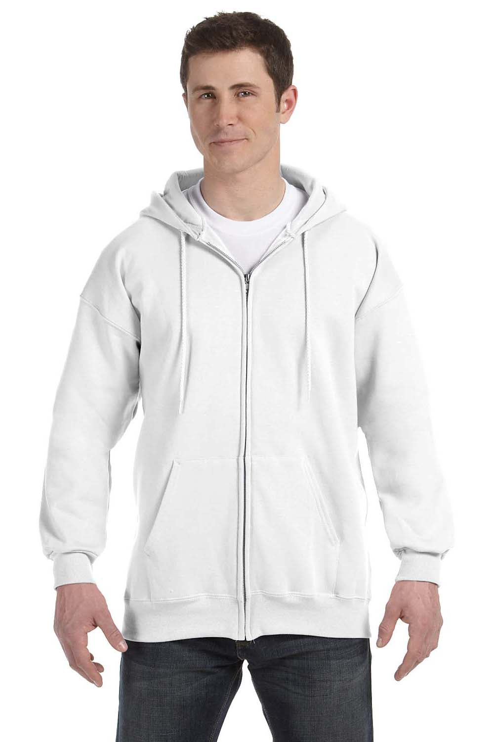 Hanes Men's Sweatshirts, Hanes Ultimate Men's Full-Zip Hoodie, Men's Zip-Up  Jackets, Men's Hooded Zip Sweatshirts