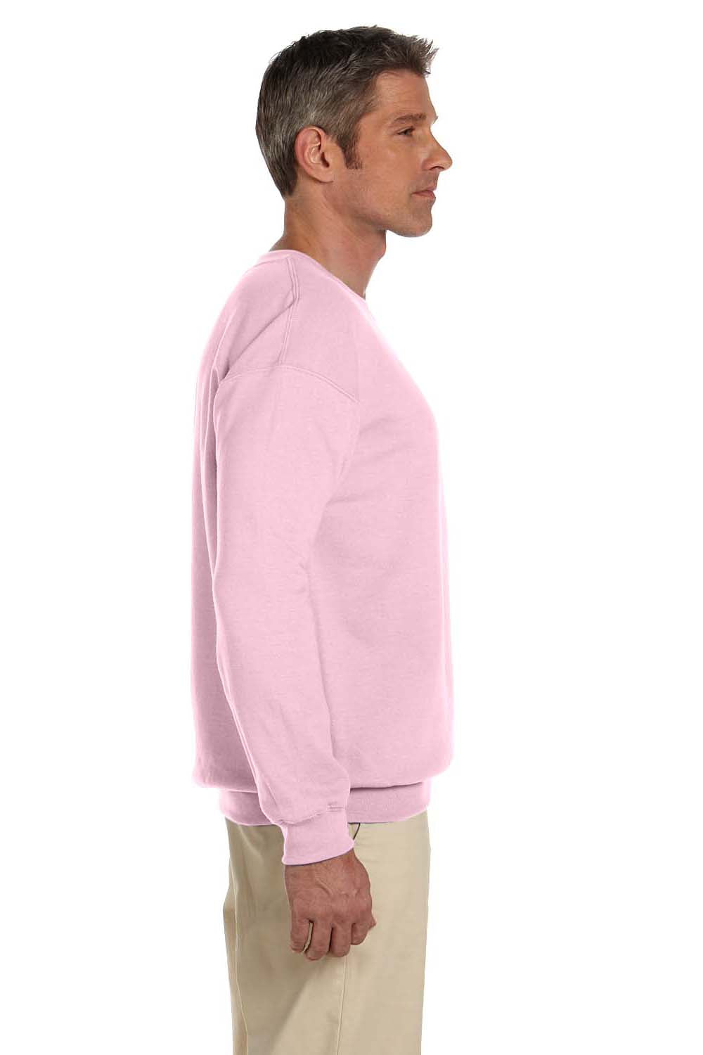 Gildan Men's Fleece Crewneck Sweatshirt, Style G18000 Light Pink, Pink