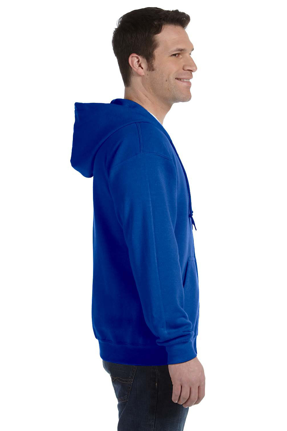 Casual Plain Hooded Zip Up Long Sleeve Royal Blue Women Sweatshirts (Women's), Size: Medium(6)