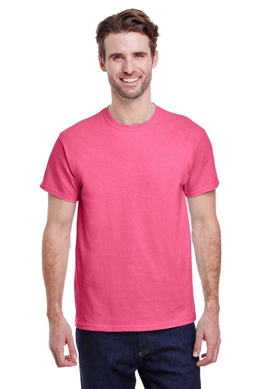 Safety Pink Short Sleeve T-Shirt - 50/50 Cotton/Poly (Preshrunk