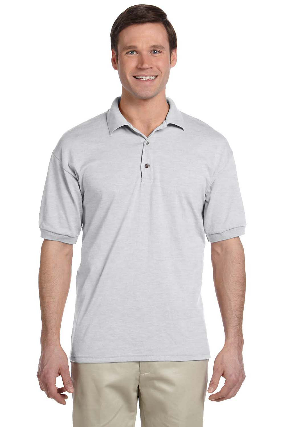 Gildan Mens DryBlend Moisture Wicking Short Sleeve Polo Shirt - Ash Grey