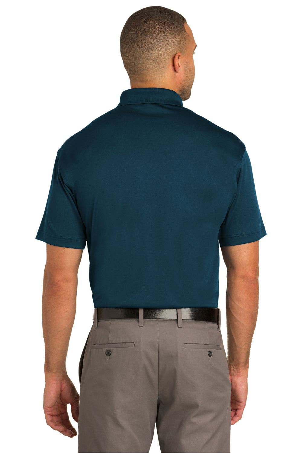 Port Authority K548 Mens Tech Moisture Wicking Short Sleeve Polo Shirt Poseidon Blue Back