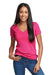 Next Level N1540 Womens Ideal Jersey Short Sleeve V-Neck T-Shirt Raspberry Pink Front