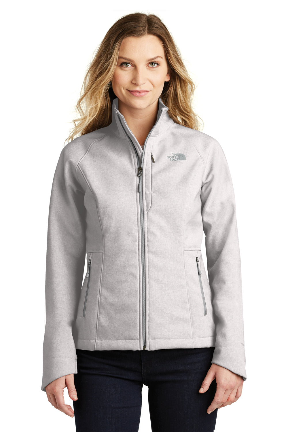 The North Face Womens Apex Barrier Wind & Resistant Full Zip Jacket -  Heather Light Grey