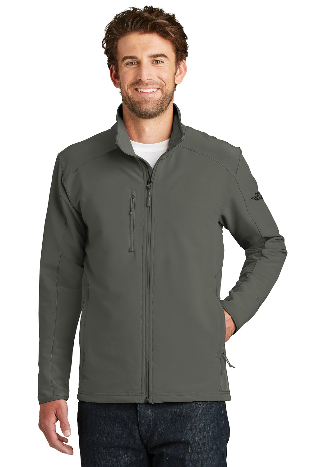 The North Face Mens Tech Wind & Water Resistant Full Zip Jacket - Asphalt  Grey - Closeout