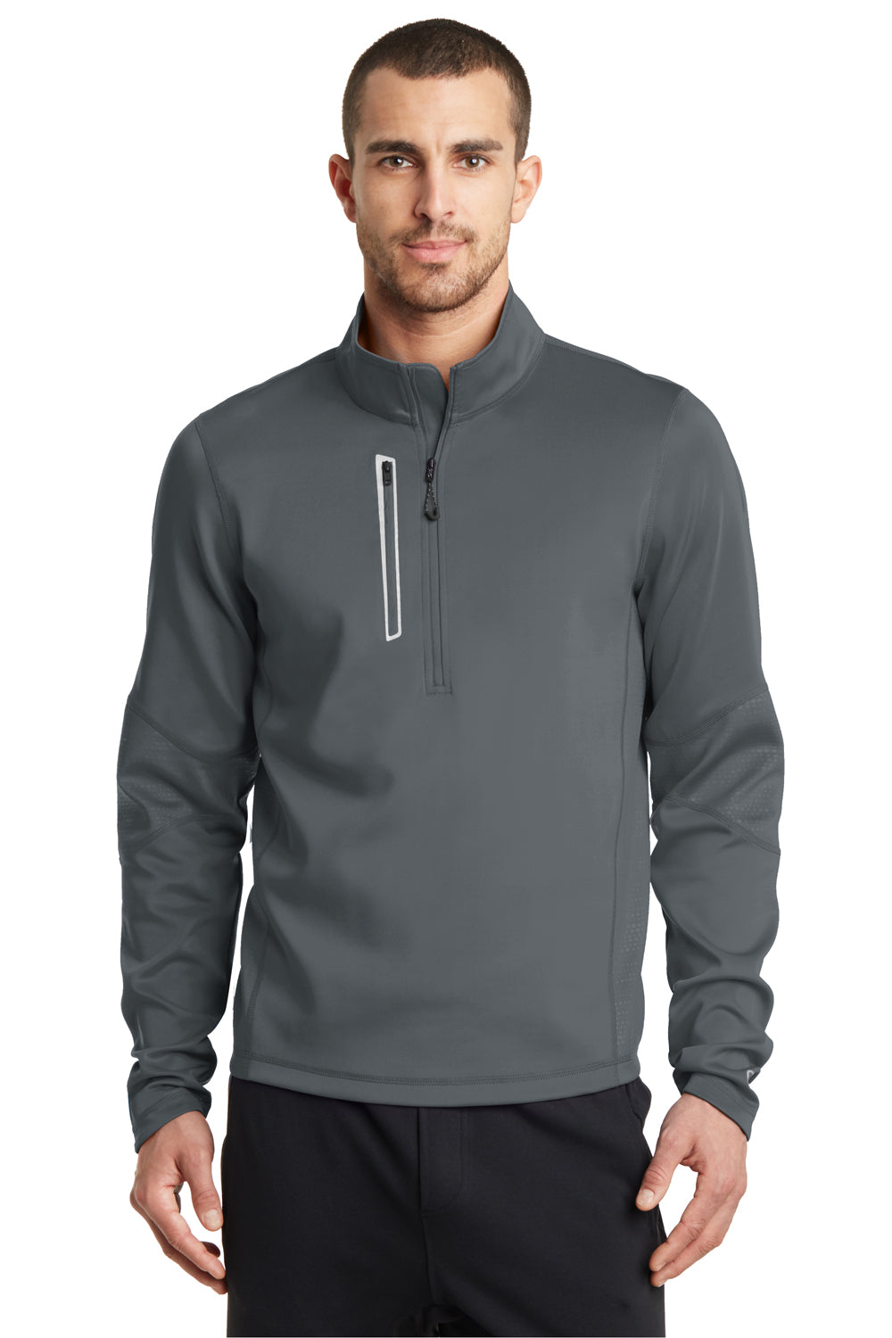 Ogio OE701 Mens Endurance Fulcrum 1/4 Zip Jacket Gear Grey Front