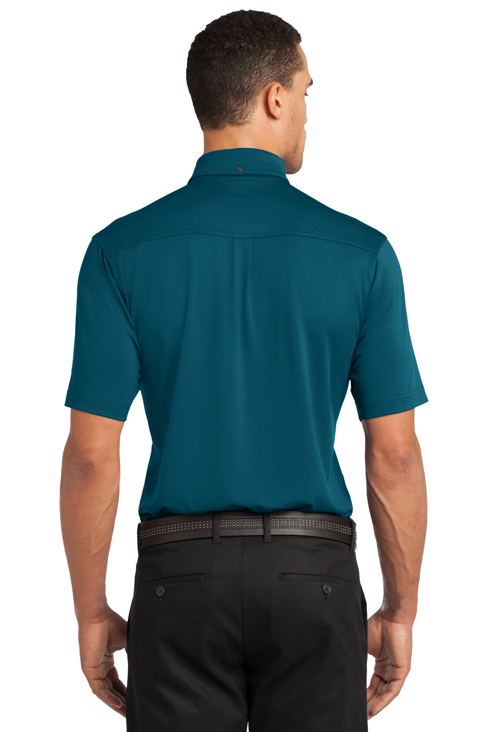 Ogio OG122 Mens Gauge Moisture Wicking Short Sleeve Polo Shirt Teal Blue Back