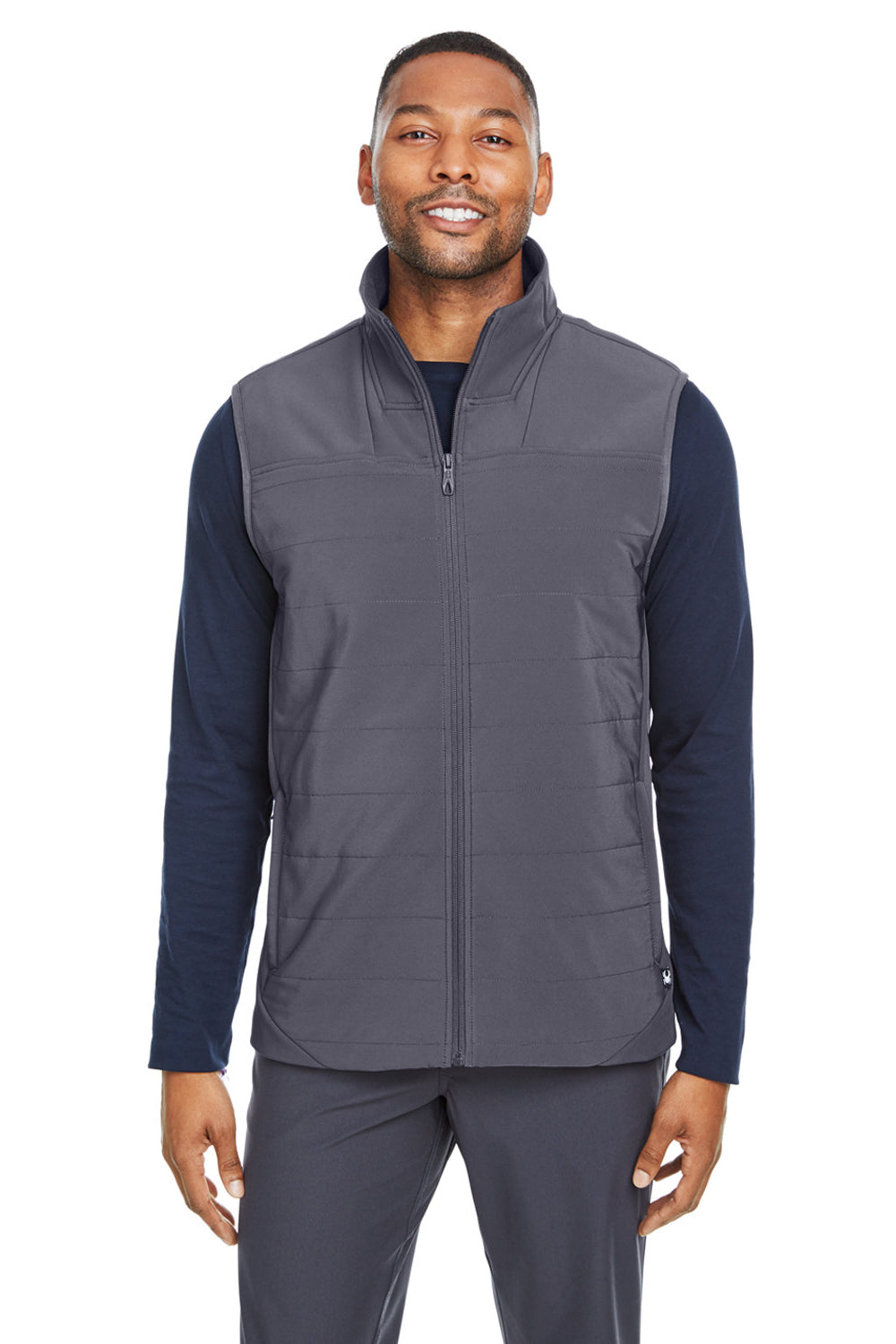 Spyder S17028 Mens Transit Full Zip Vest Polar Grey Front