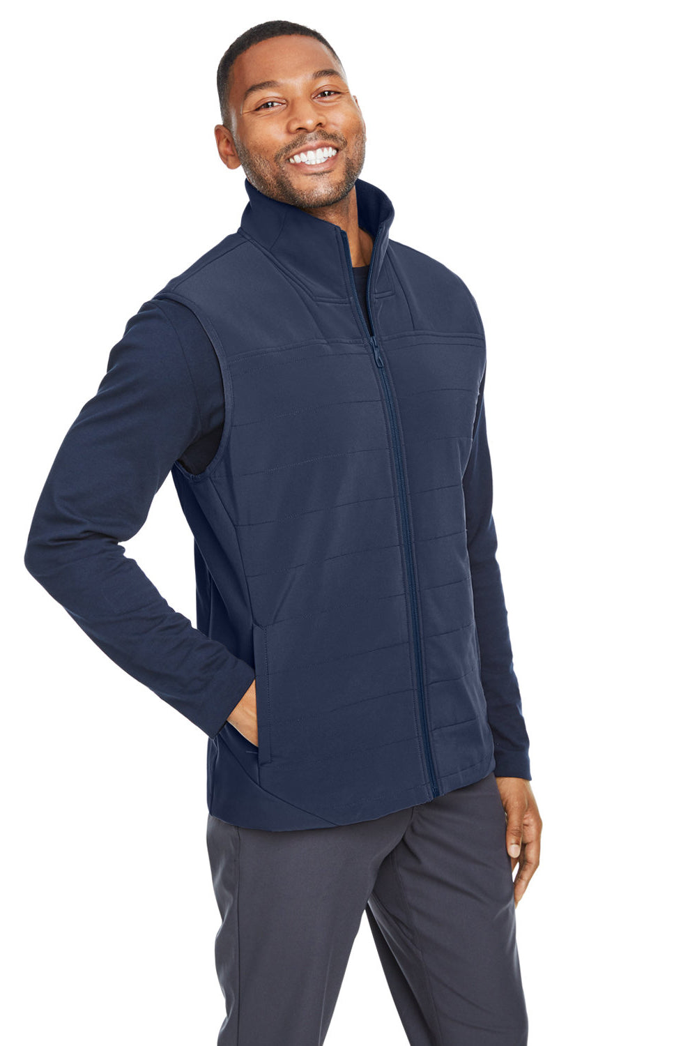 Spyder S17028 Mens Transit Full Zip Vest Frontier Blue 3Q