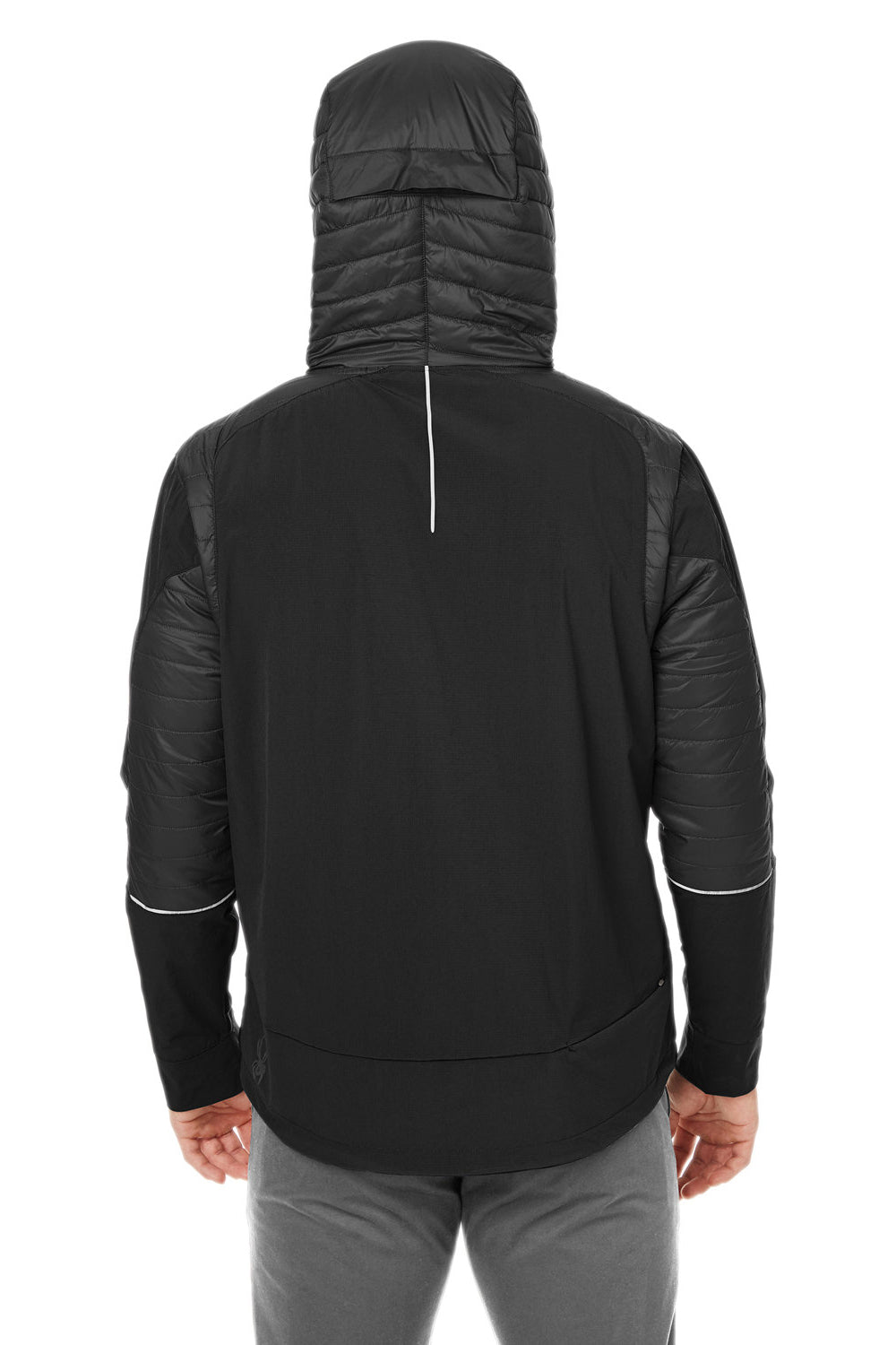 Spyder S17920 Mens Powerglyde Full Zip Hooded Jacket Black Back