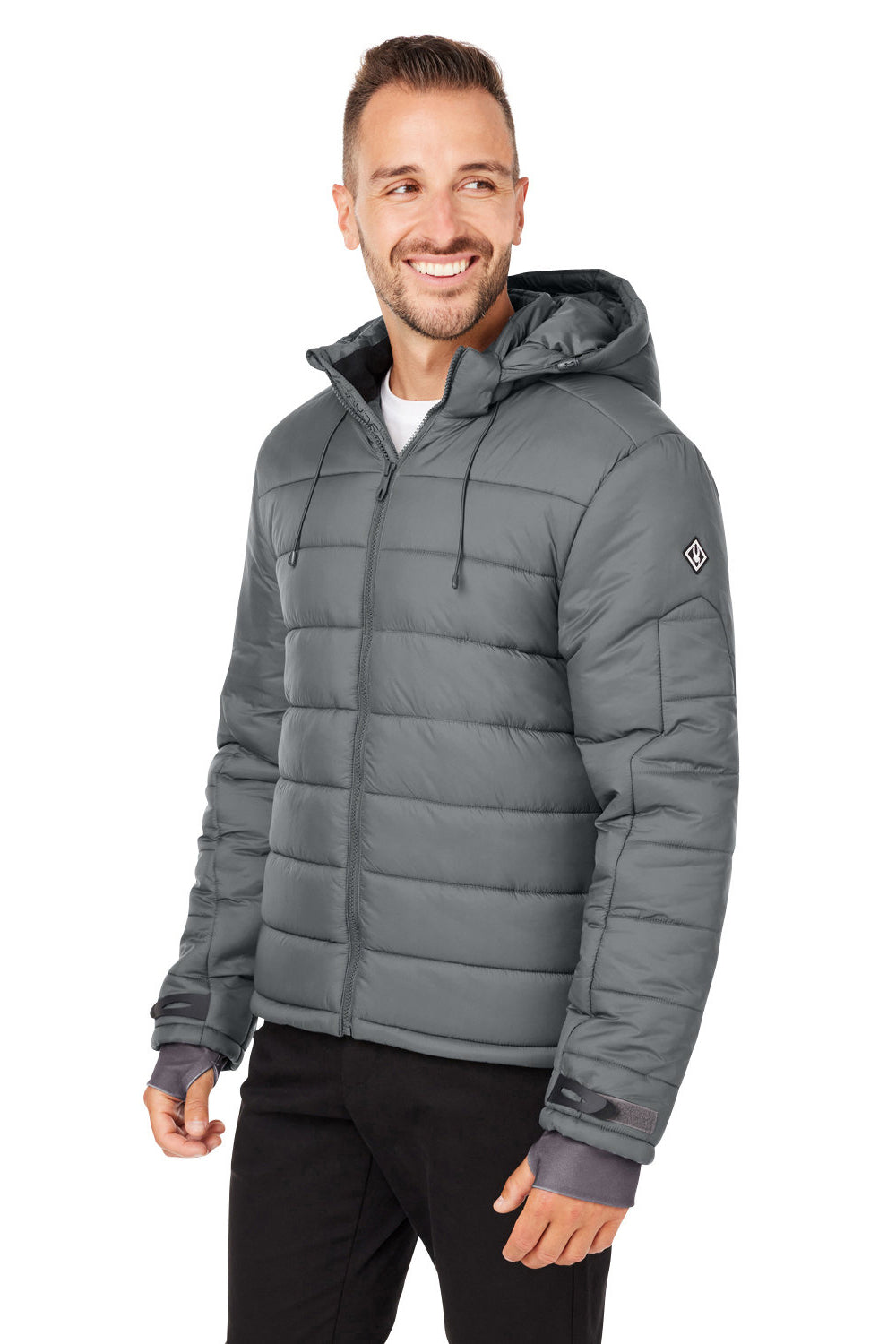 Spyder S17933 Mens Summit Challenger Full Zip Hooded Jacket Polar Grey 3Q