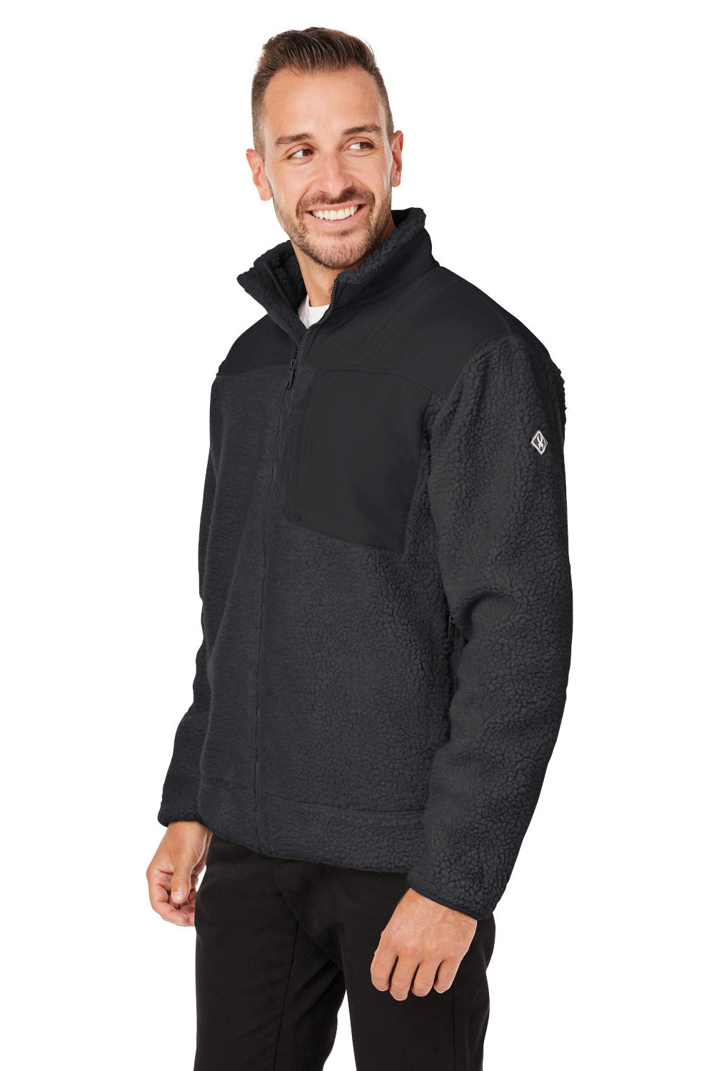 Spyder S17940 Mens Venture Sherpa Full Zip Jacket Black 3Q