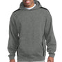 Sport-Tek Mens Shrink Resistant Fleece Hooded Sweatshirt Hoodie - Heather Vintage Grey/Black - Closeout