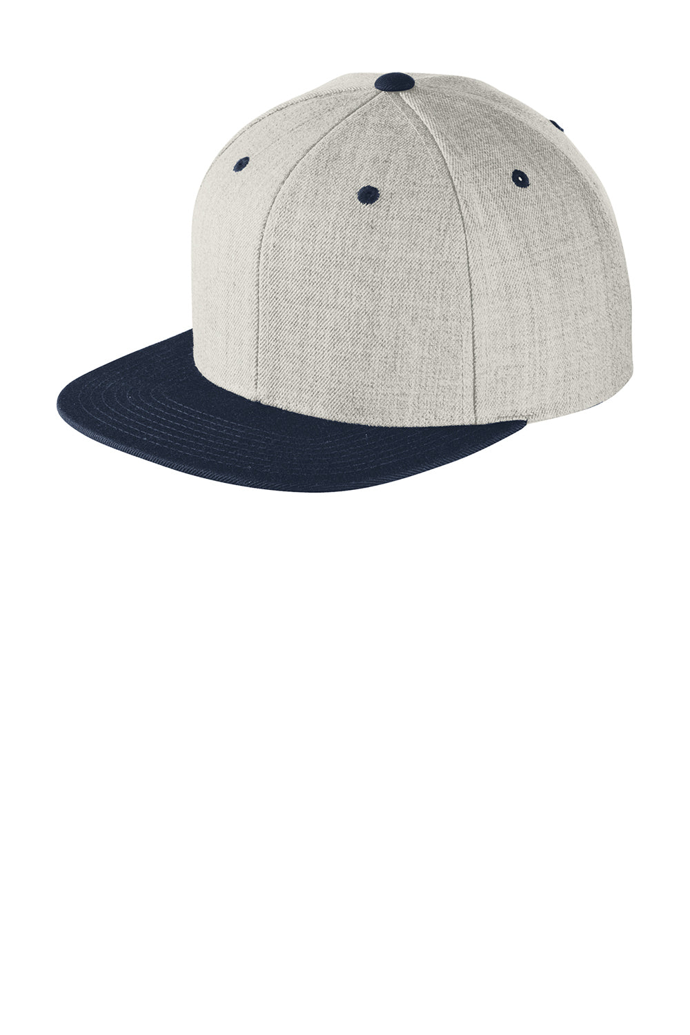 Sport-Tek STC19 Mens Heather Grey/True — Navy Blue Hat Adjustable