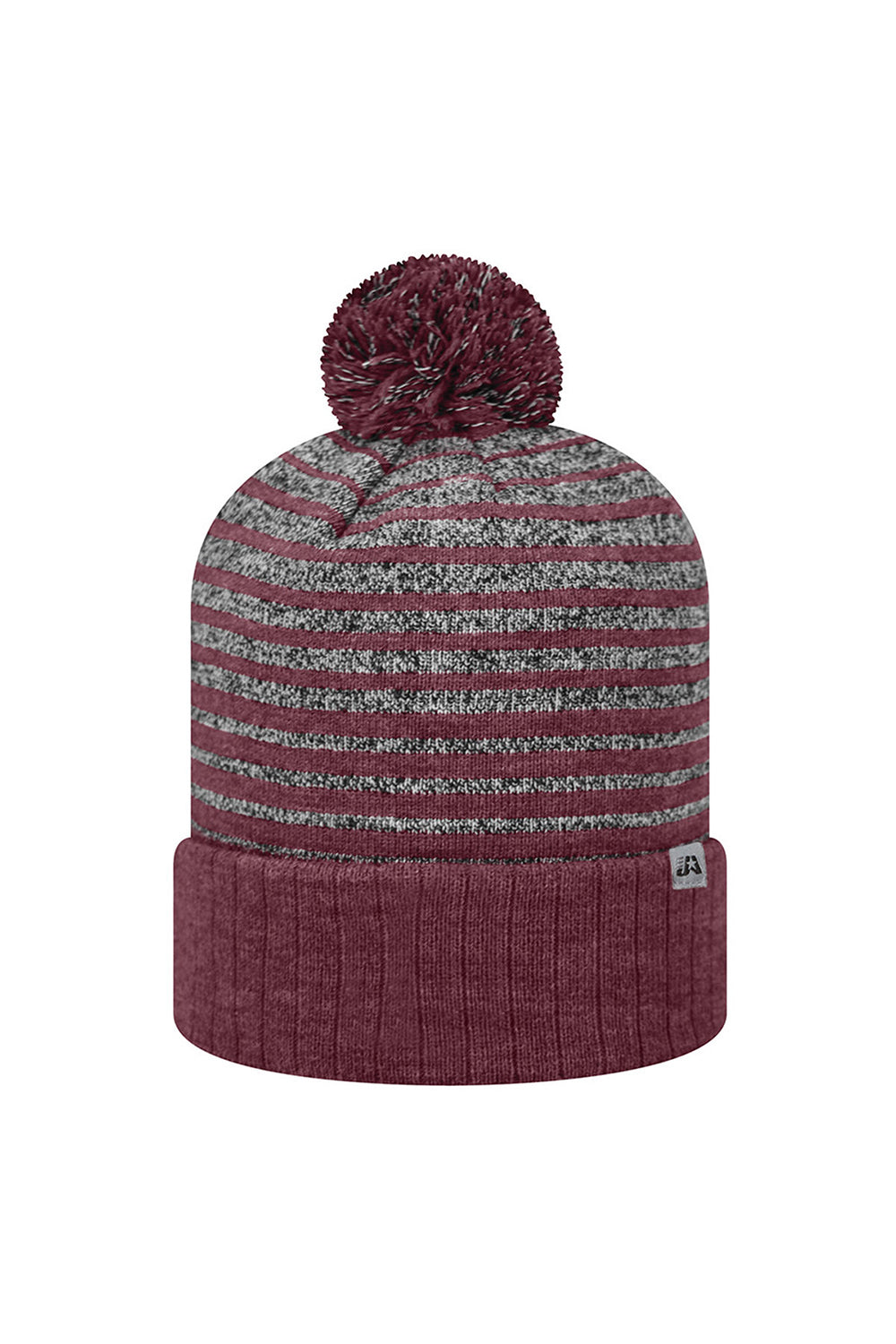 J America TW5001 Mens Ritz Knit Beanie Burgundy Front