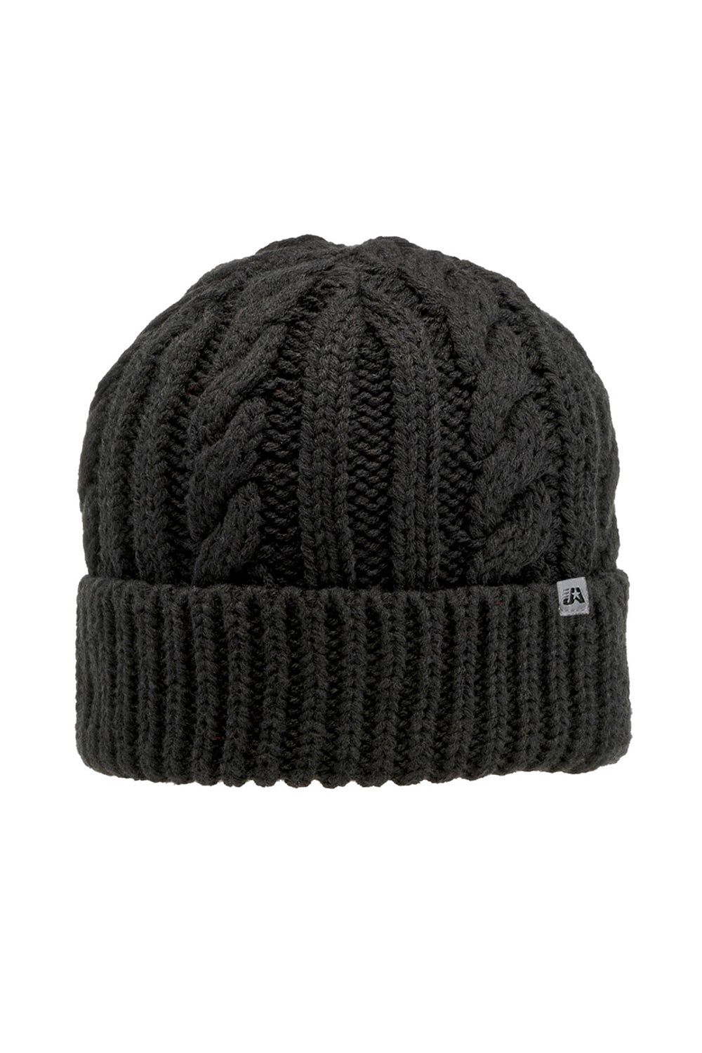 J America TW5003 Mens Empire Knit Beanie Black Front